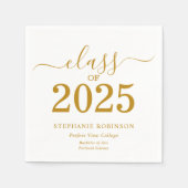 Klasse des 2025-Gold-Script-Uni-Abschlusses Serviette (Vorderseite)
