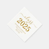 Klasse des 2025-Gold-Script-Uni-Abschlusses Serviette (Ecke)
