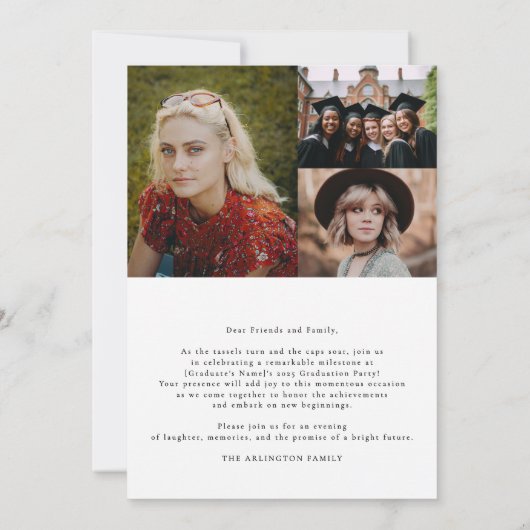 KLASSE DES 2025-GRADUATEN-Abschlusses Ankündigung (Rückseite)