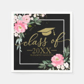 Klasse des 2025 Hot-Pink-Party Serviette (Vorderseite)
