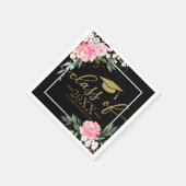 Klasse des 2025 Hot-Pink-Party Serviette (Ecke)