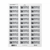 Klasse des 2025 Silver Black Return Address Label (Vorne)