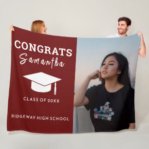 Klasse des 20XX Abschlusses - Foto-Geschenk Fleecedecke