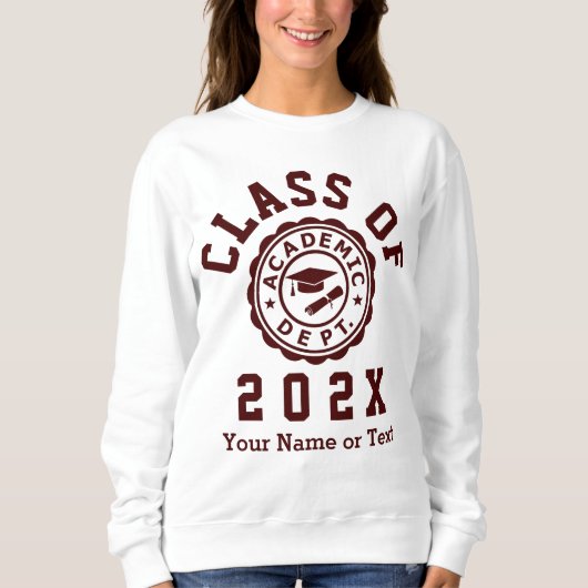 Klasse des 20XX-Abschlusses Sweatshirt (Vorderseite)