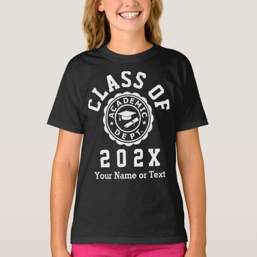 Klasse des 20XX-Abschlusses T-Shirt (Vorderseite)