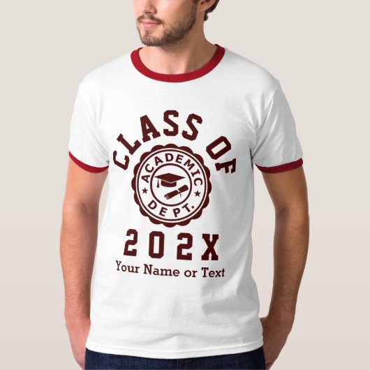 Klasse des 20XX-Abschlusses T-Shirt (Vorderseite)