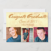Klasse des 20XX-Gold-Graduates Einladung (Vorderseite)