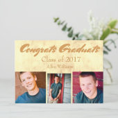 Klasse des 20XX-Gold-Graduates Einladung (Stehend Vorderseite)