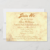 Klasse des 20XX-Gold-Graduates Einladung (Rückseite)