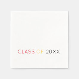 Klasse des 20XX Grad Celebration School Colors Fun Serviette