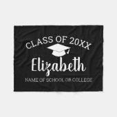 Klasse des 20xx-Graduate-Abschlusses Girly Script Fleecedecke (Vorderseite (Horizontal))