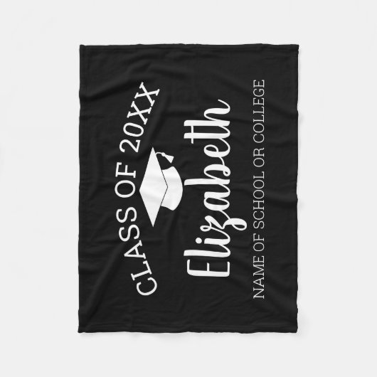 Klasse des 20xx-Graduate-Abschlusses Girly Script Fleecedecke (Vorderseite)