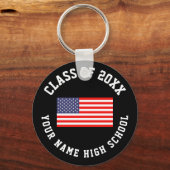 Klasse des 20xx-High-School-Abschlusses Amerikanis Schlüsselanhänger (Vorderseite)