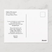 Klasse des 20xx Koala Bären in Graduation Cap Dank Postkarte (Rückseite)