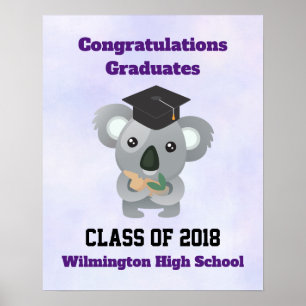 Klasse des 20xx Niedlichen Koala-Bären in Graduati Poster