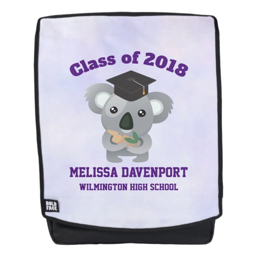 Klasse des 20xx Niedlichen Koala-Bären in Graduati Rucksack (Vorderseite)