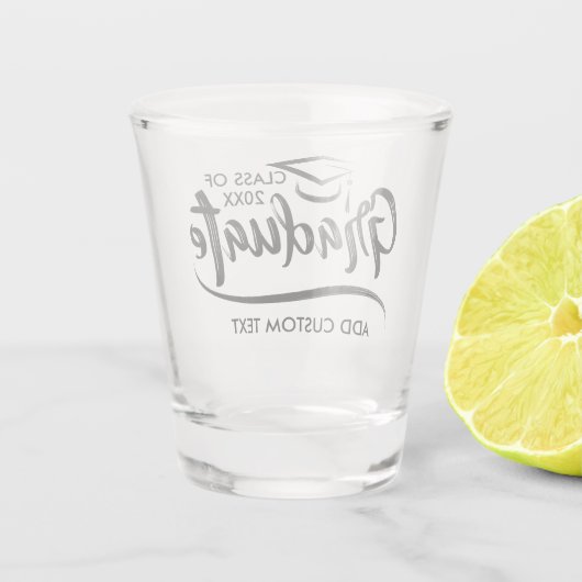 Klasse des 20XX Party Geschenkes benutzerdefiniert Schnapsglas (Rückseite)