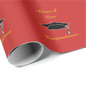 Klasse des 20xx Red Gold Abschluss Gift Wrap Geschenkpapier (Rolleneckpunkt)