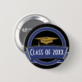 Klasse des Abschluss-Senior-Knopfes Button (Vorne & Hinten)