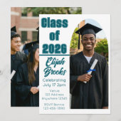 Klasse des Abschlussbildes Abschlussfeier Einladung (Vorne/Hinten)
