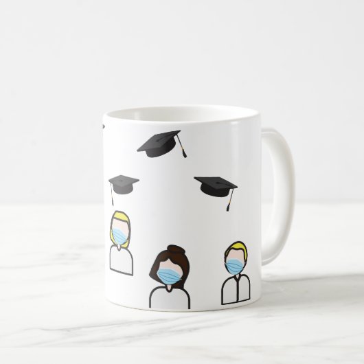 Klasse des Abschlusses 2020 Kaffeetasse (VorderseiteRechts)