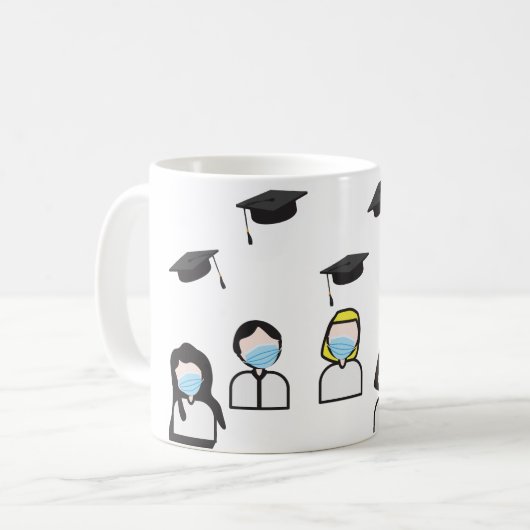 Klasse des Abschlusses 2020 Kaffeetasse (Vorderseite Links)