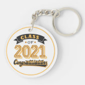 Klasse des Abschlusses 2021 Schlüsselanhänger (Rückseite)