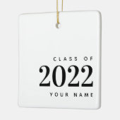 Klasse des Abschlusses 2022 Moderne Weihnachten Keramikornament (Links)