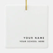 Klasse des Abschlusses 2022 Moderne Weihnachten Keramikornament (Rückseite)