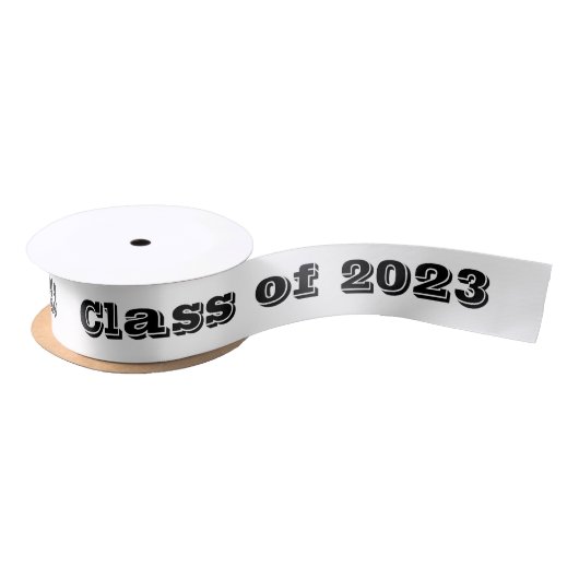 Klasse des Abschlusses 2023 von Janz White Satinband (Spule)