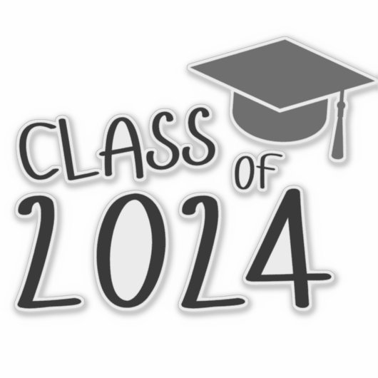 Klasse des Abschlusses 2024 Aufkleber (Vorderseite)