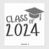 Klasse des Abschlusses 2024 Aufkleber (Blatt)