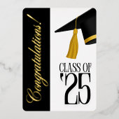 Klasse des Abschlusses 2025 Foto Folieneinladung (Vorderseite)