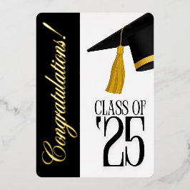 Klasse des Abschlusses 2025 Foto Folieneinladung