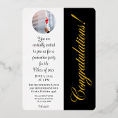 Klasse des Abschlusses 2025 Foto Folieneinladung (Rückseite)