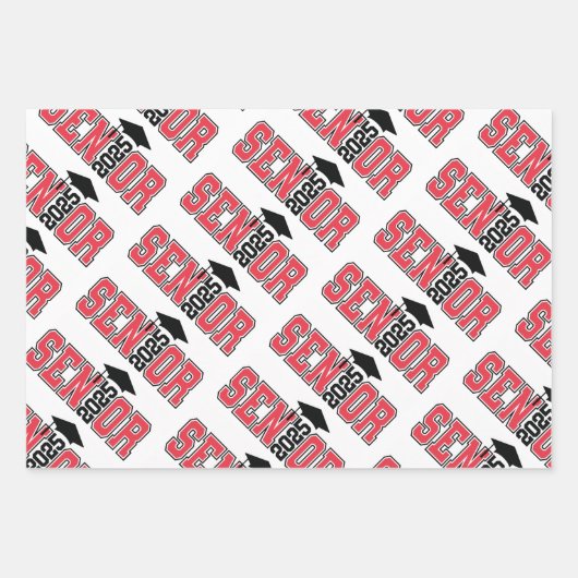 Klasse des Abschlusses 2025 Geschenkpapier Set (Vorderseite 3)