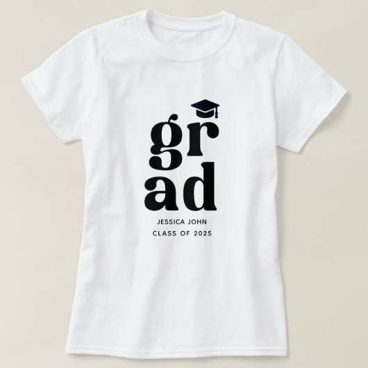 Klasse des Abschlusses 2025 Grad Zeremonie Party T-Shirt (Design vorne)
