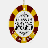 Klasse des Abschlusses 2025 (Name hinzufügen) Keramik Ornament (Rechts)