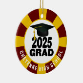 Klasse des Abschlusses 2025 (Name hinzufügen) Keramik Ornament (Rechts)