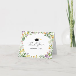 Klasse des Abschlusses 2025 Wildblume Dankeskarte