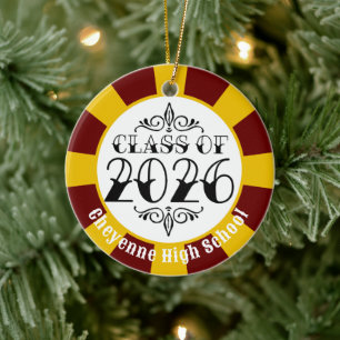 Klasse des Abschlusses 2026 (Name hinzufügen) Keramik Ornament