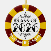 Klasse des Abschlusses 2026 (Name hinzufügen) Keramik Ornament (Vorne)