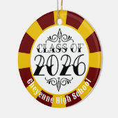 Klasse des Abschlusses 2026 (Name hinzufügen) Keramik Ornament (Links)