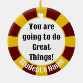 Klasse des Abschlusses 2026 (Name hinzufügen) Keramik Ornament (Hinten)