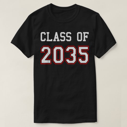 Klasse des Abschlusses 2035 T-Shirt (Design vorne)