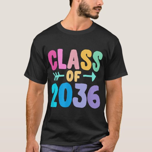 Klasse des Abschlusses 2036 wächst mit meinem T - T-Shirt (Vorderseite)