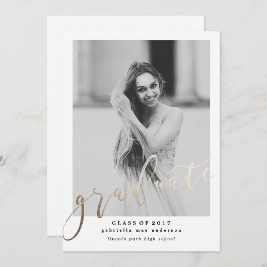 KLASSE DES Abschlusses ABSCHLUSS 2017 Einladung (Vorne/Hinten)