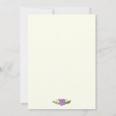 Klasse des Abschlusses an den lila Blumengrenzen 2 Einladung (Rückseite)