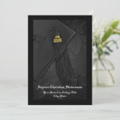 Klasse des Abschlusses "Black Tassel Dignified" 20 Einladung (Stehend Vorderseite)