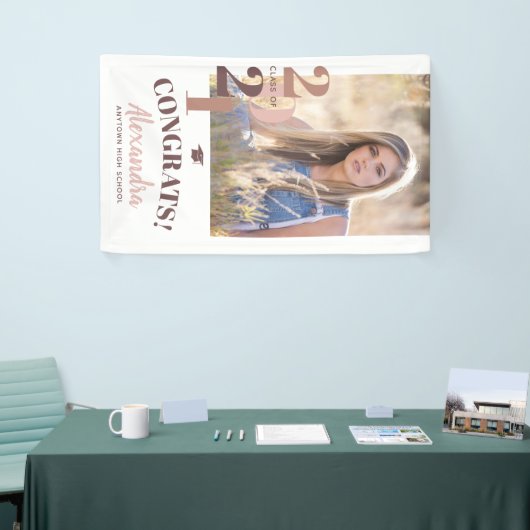 Klasse des Abschlusses "Blush Vertical Foto" Banner (Messeveranstaltung)